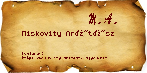 Miskovity Arétász névjegykártya